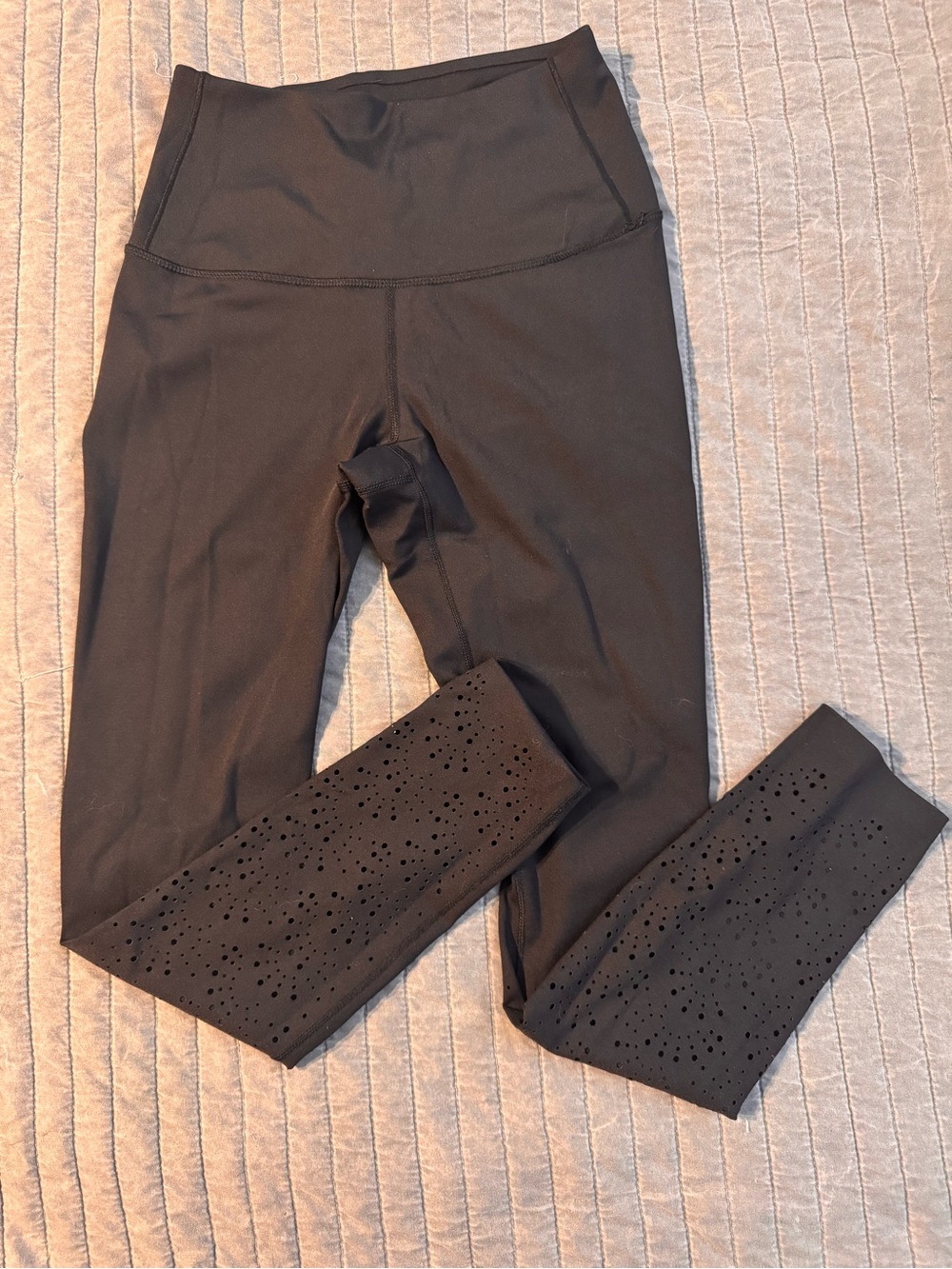CALIA by Carrie Underwood Black Laser-Cut High-Waist Leggings